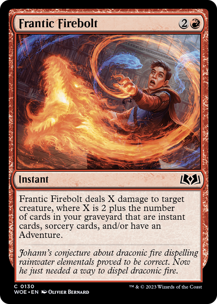 Image of Frantic Firebolt (WOE-130) - Wilds of Eldraine