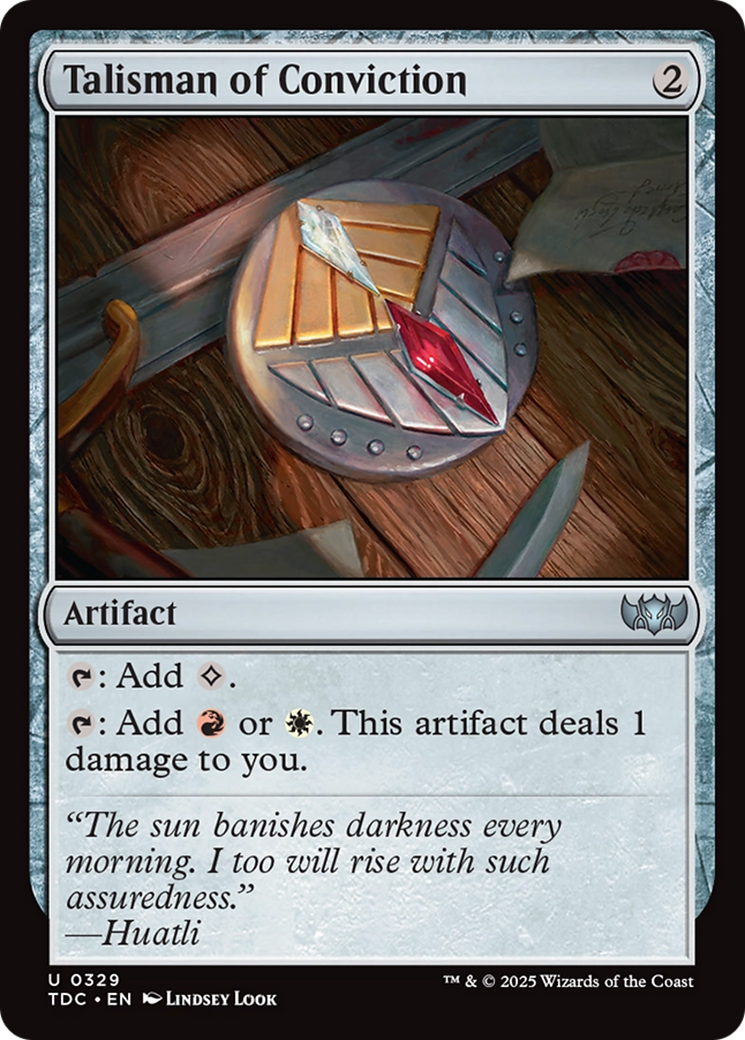 Image of Talisman of Conviction (TDC-329) - Commander: Tarkir: Dragonstorm