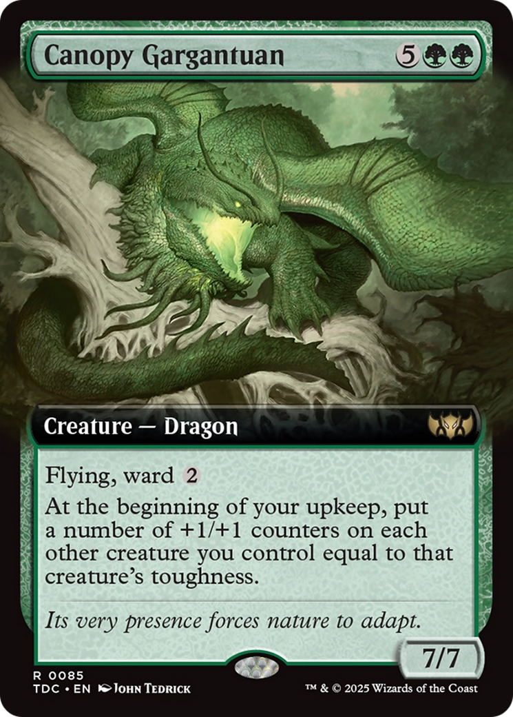 Image of Canopy Gargantuan (Extended Art) (TDC-085) - Commander: Tarkir: Dragonstorm: (Extended Art)