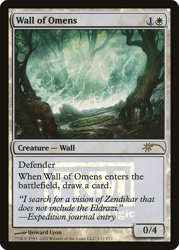 Image of Wall of Omens (FNM-) - Friday Night Magic 2011 Foil