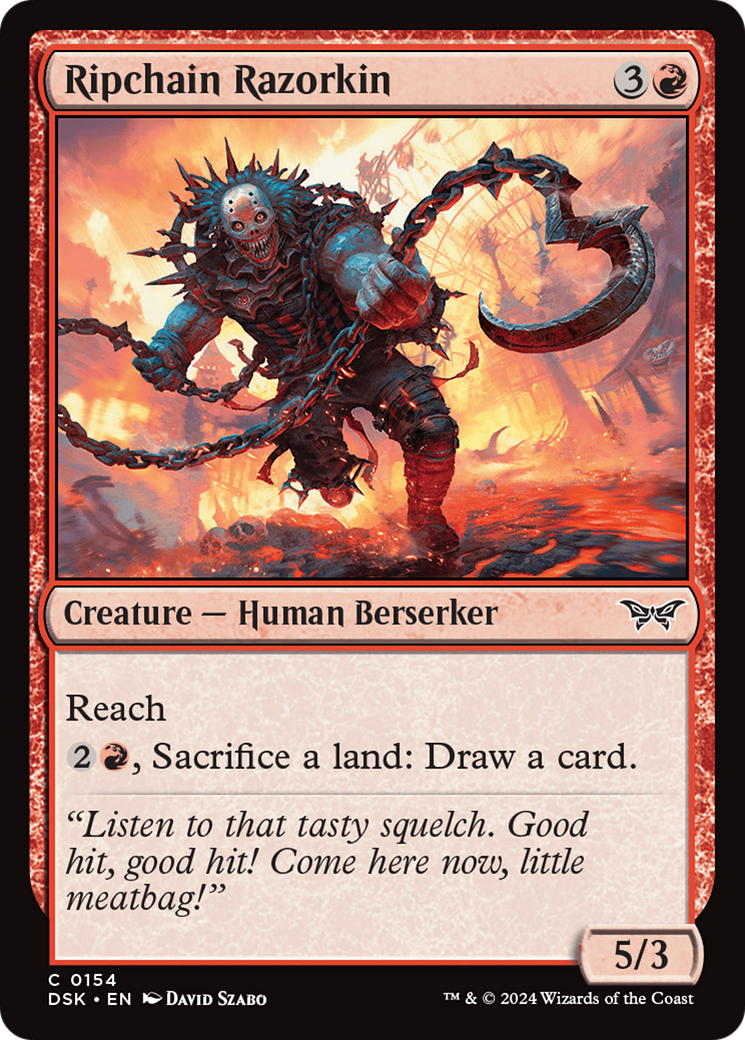 Image of Ripchain Razorkin (DSK-154) - Duskmourn: House of Horror Foil