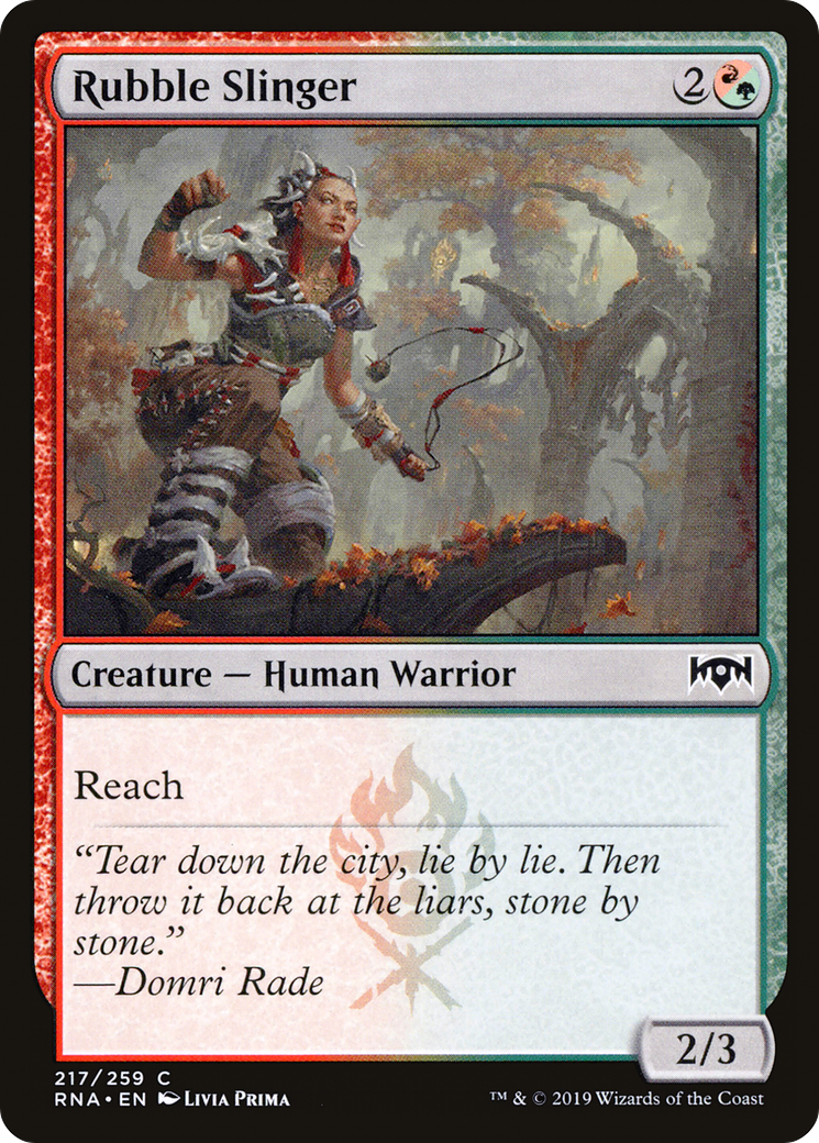 Image of Rubble Slinger (RNA-217) - Ravnica Allegiance Foil