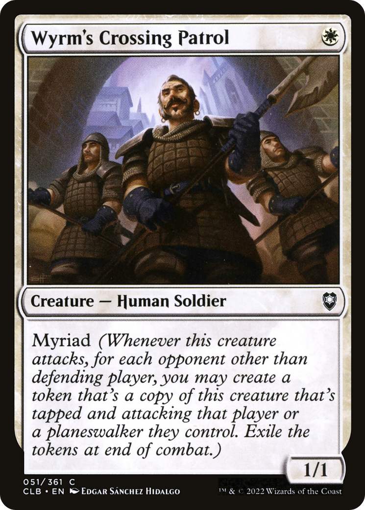 Image of Wyrm's Crossing Patrol (CLB-051) - Commander Legends: Battle for Baldur's Gate Foil