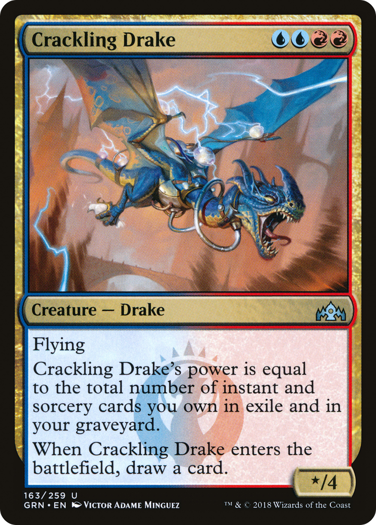 Image of Crackling Drake (GRN-163) - Guilds of Ravnica