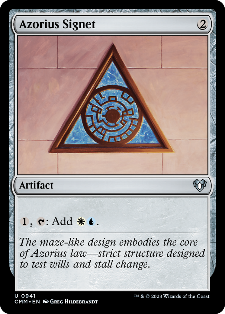 Image of Azorius Signet (CMM-941) - Commander Masters