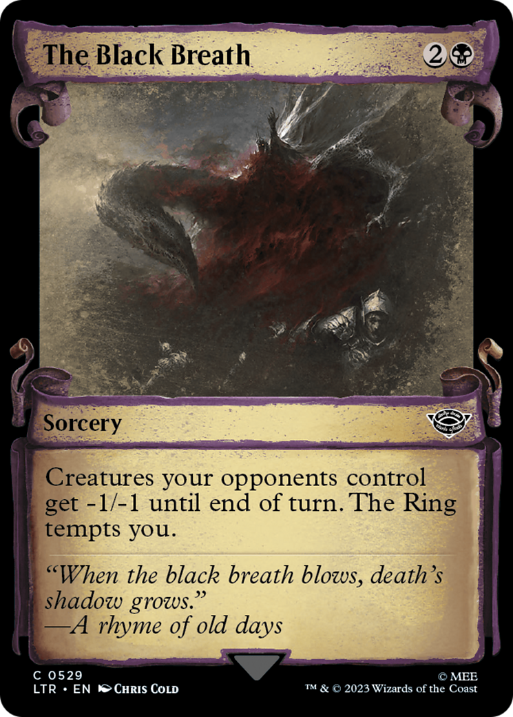 Image of The Black Breath (Showcase Scrolls) (LTR-529) - The Lord of the Rings: Tales of Middle-earth: (Showcase)
