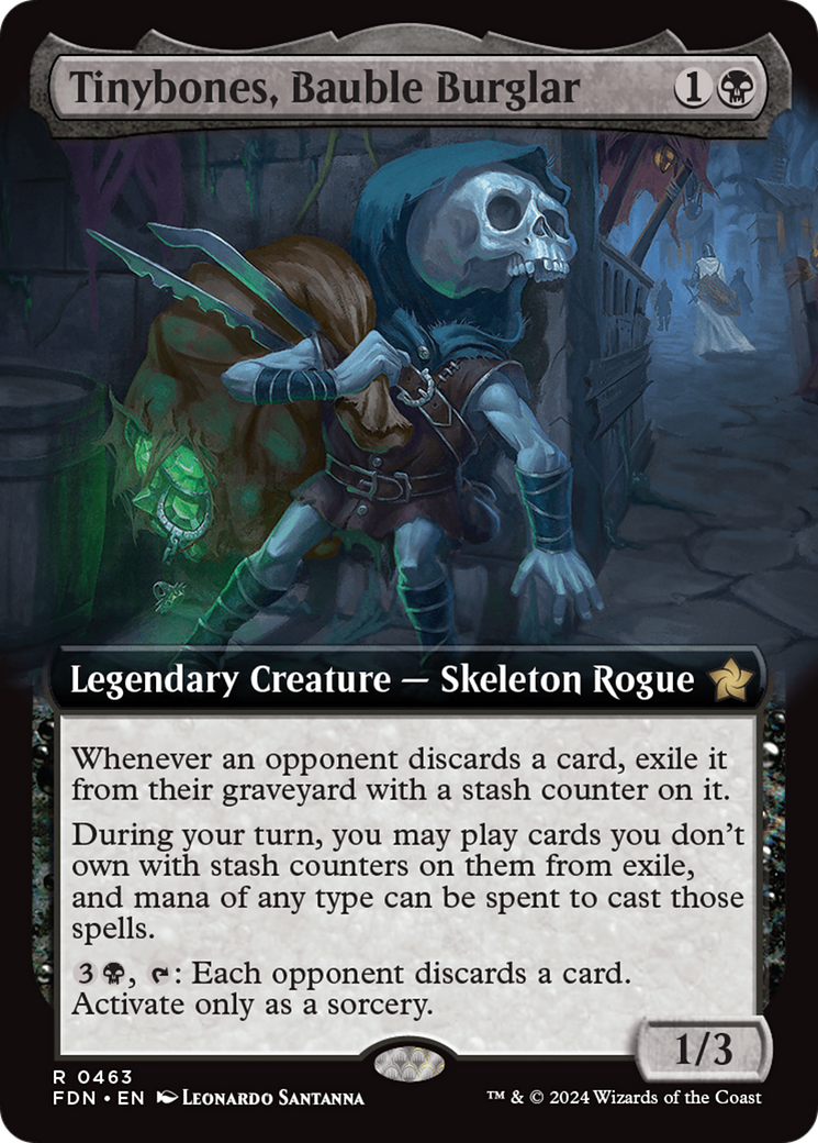 Image of Tinybones, Bauble Burglar (Extended Art) (FDN-463) - Foundations: (Extended Art) Foil