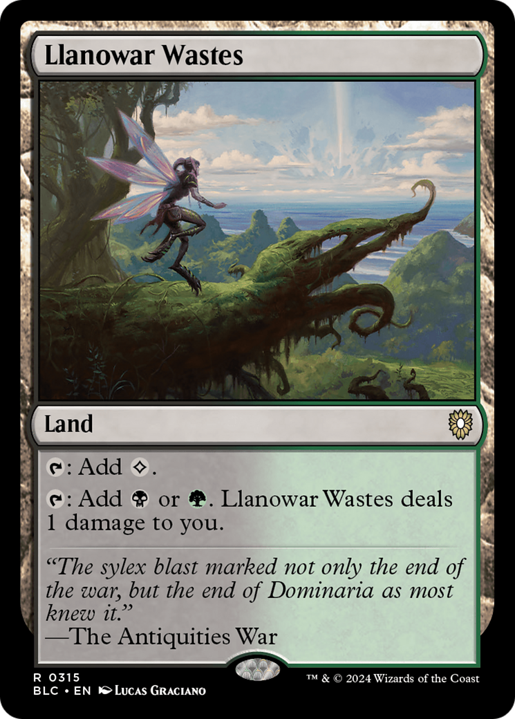 Image of Llanowar Wastes (BLC-315) - Bloomburrow Commander