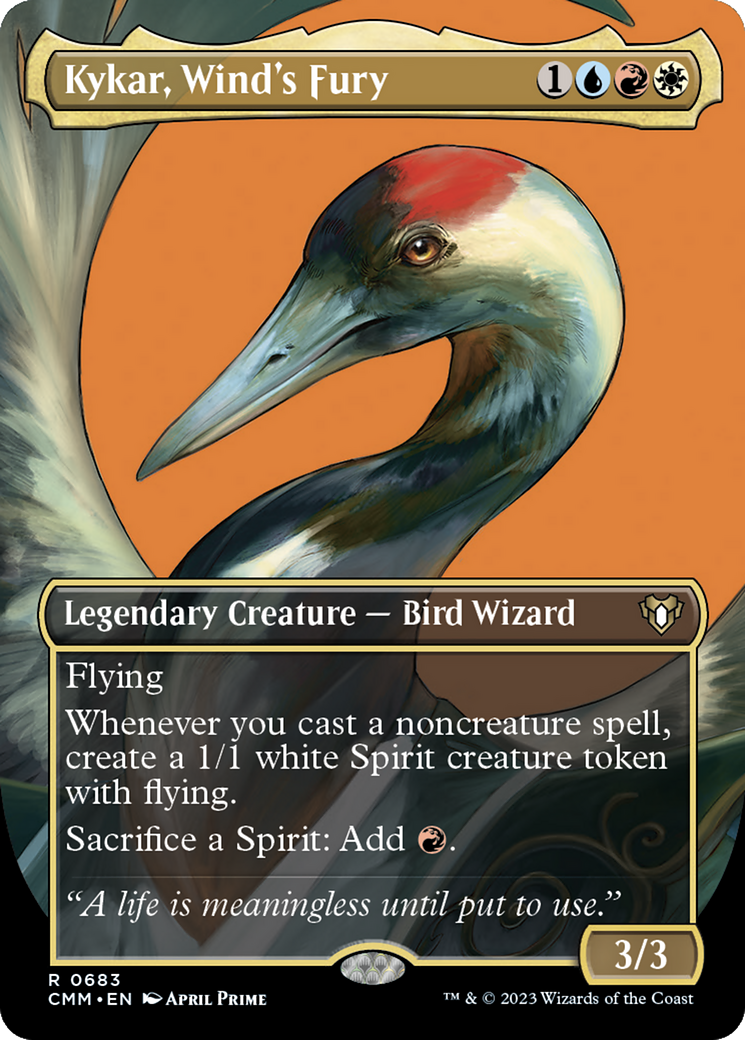 Image of Kykar, Wind's Fury (Borderless) (CMM-683) - Commander Masters (Borderless) Foil