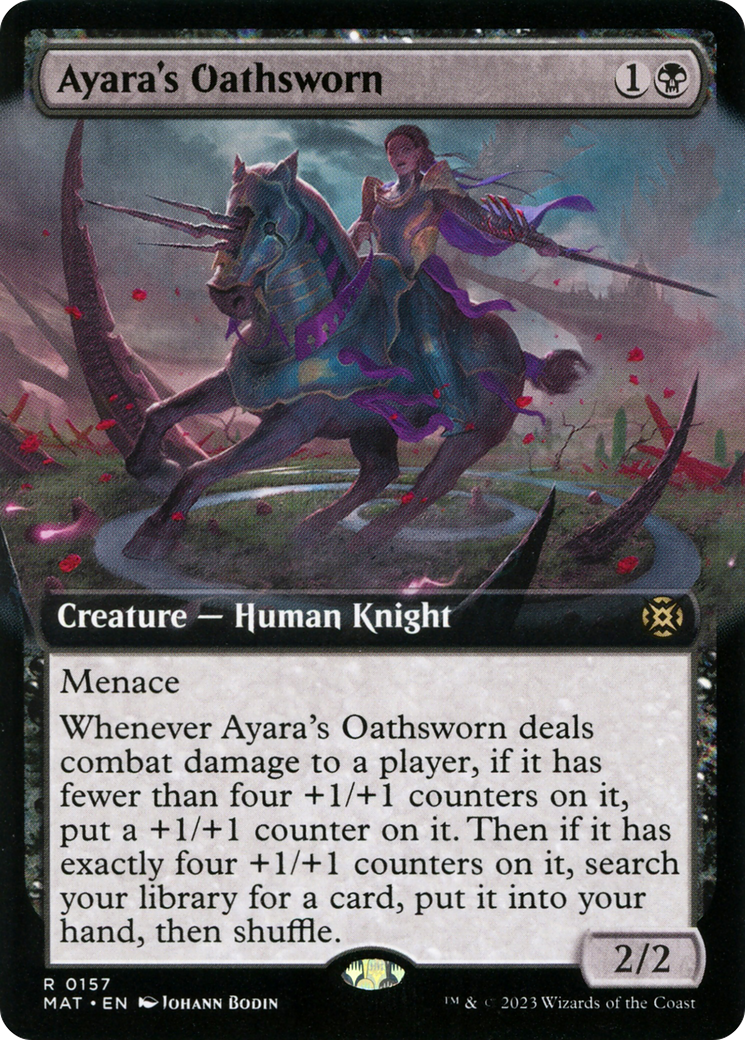Image of Ayara's Oathsworn (Extended Art) (MAT-157) - March of the Machine: The Aftermath: (Extended Art) Foil