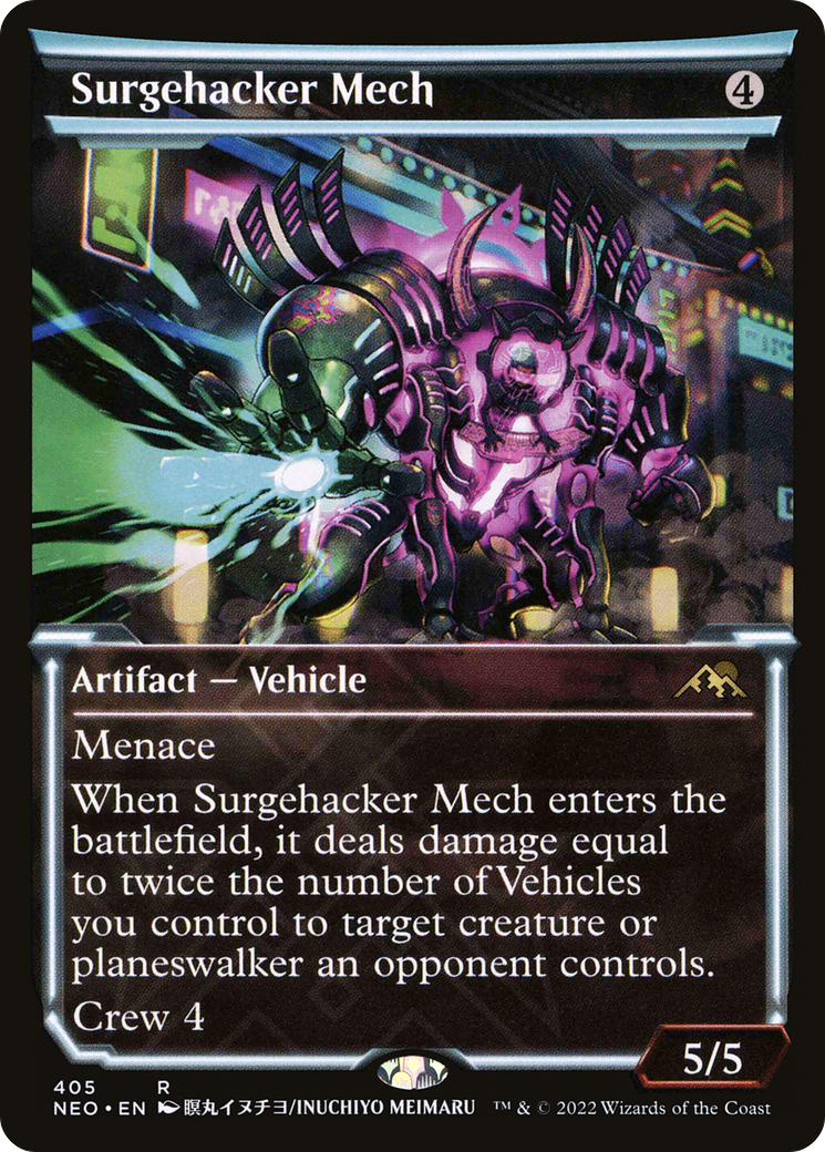 Image of Surgehacker Mech (Showcase) (NEO-405) - Kamigawa: Neon Dynasty: (Showcase) Foil