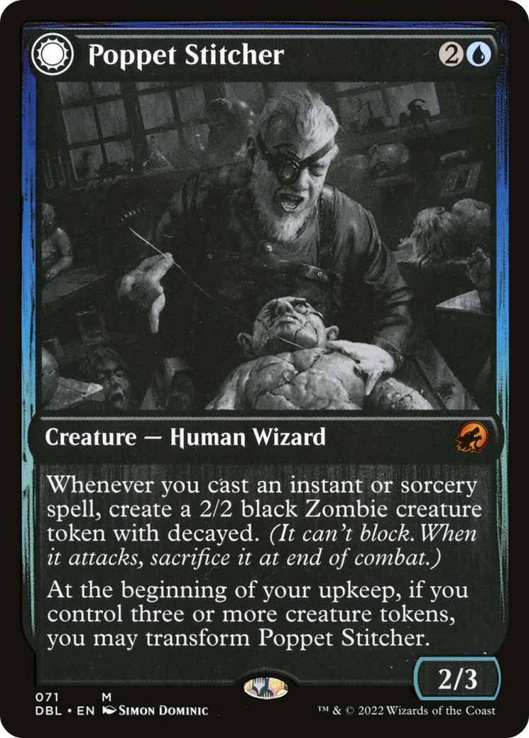 Image of Poppet Stitcher (DBL-071) - Innistrad: Double Feature: (Double Faced Transform)