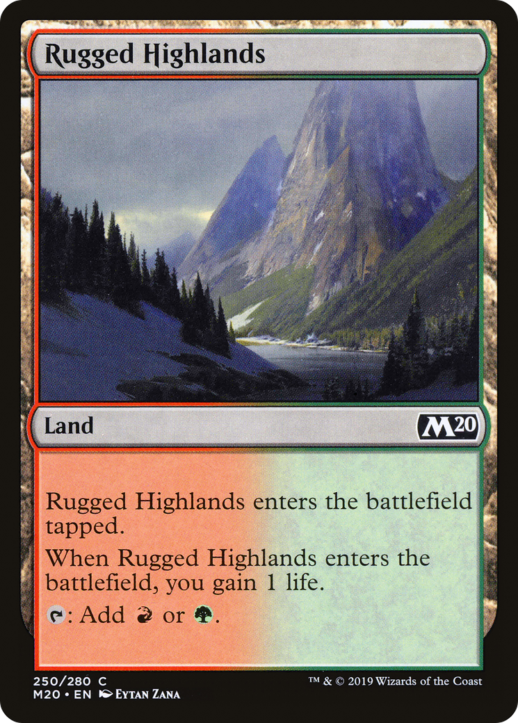 Image of Rugged Highlands (M20-250) - Core Set 2020 Foil