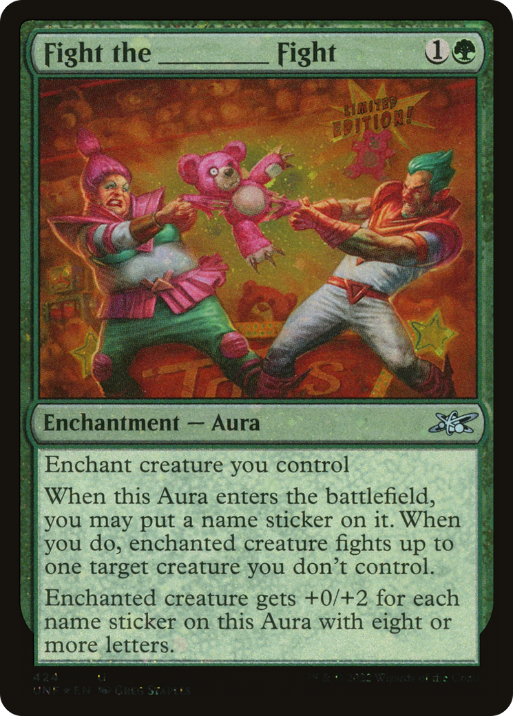 Image of Fight the _______ Fight (Galaxy Foil) (UNF-424) - Unfinity Foil