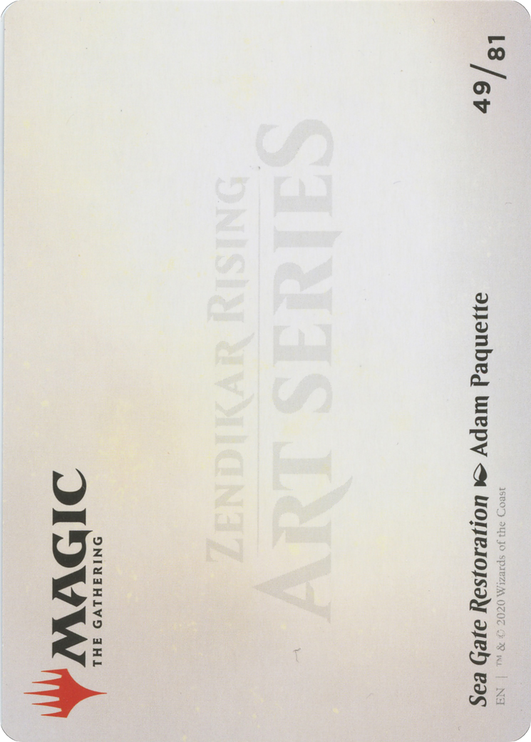 Image of Sea Gate Restoration // Sea Gate Restoration (AZNR-049) - Zendikar Rising Art Series (Borderless) Foil