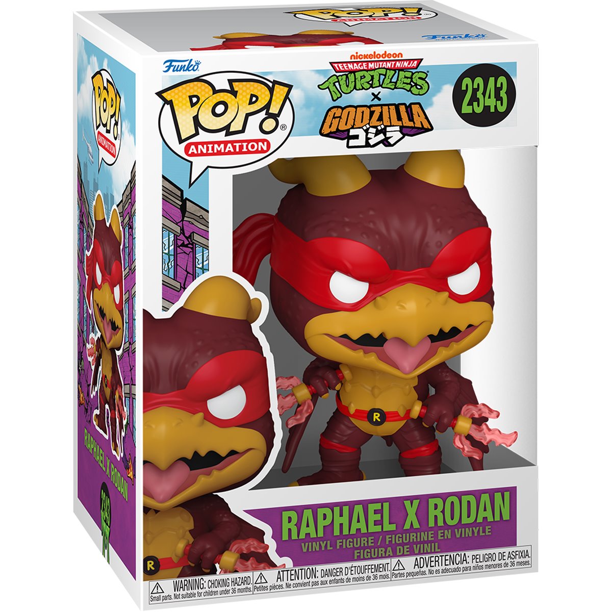 Image of Teenage Mutant Ninja Turtles x Godzilla Raphael x Rodan Funko Pop! Vinyl Figure #2343