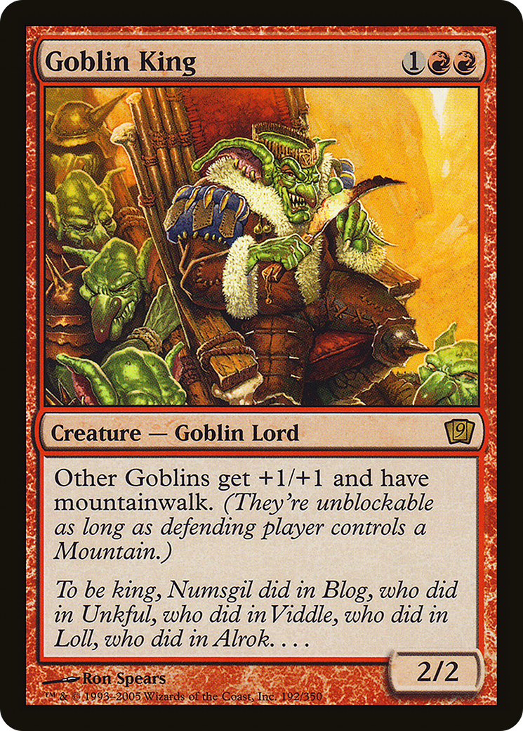 Image of Goblin King (9ED-192) - 9th Edition