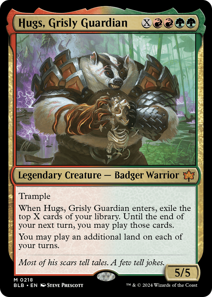Image of Hugs, Grisly Guardian (BLB-218) - Bloomburrow