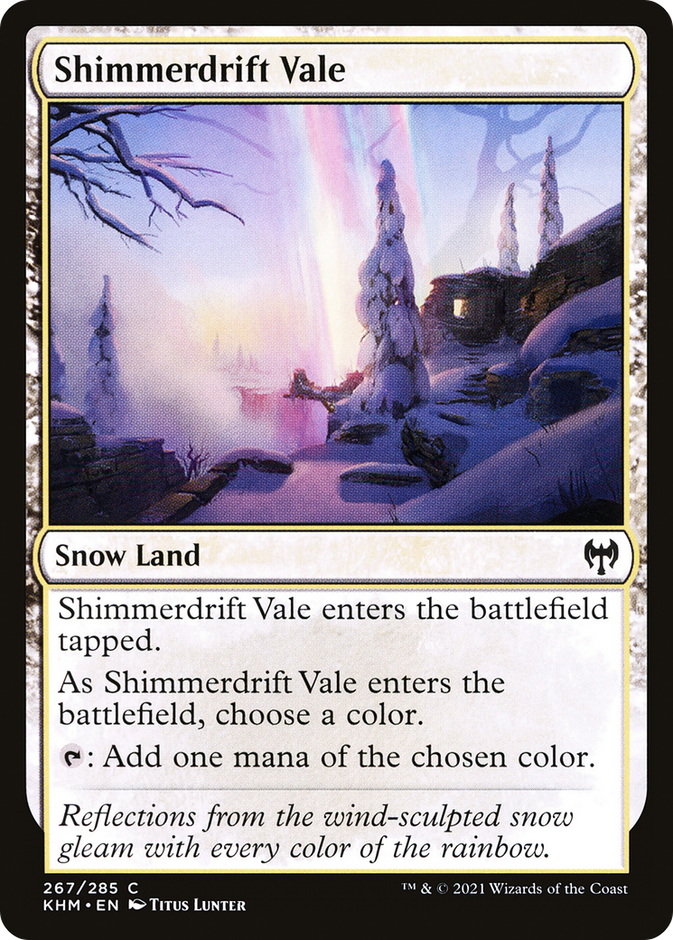 Image of Shimmerdrift Vale (KHM-267) - Kaldheim: (snow) Foil