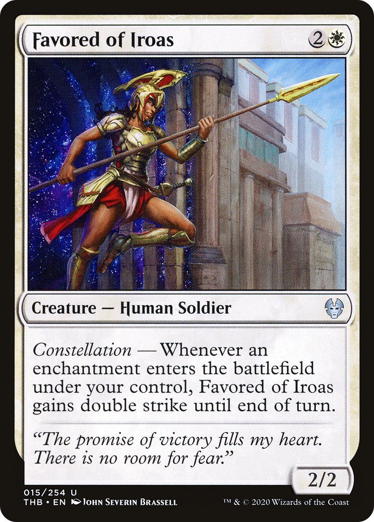 Image of Favored of Iroas (THB-015) - Theros Beyond Death Foil