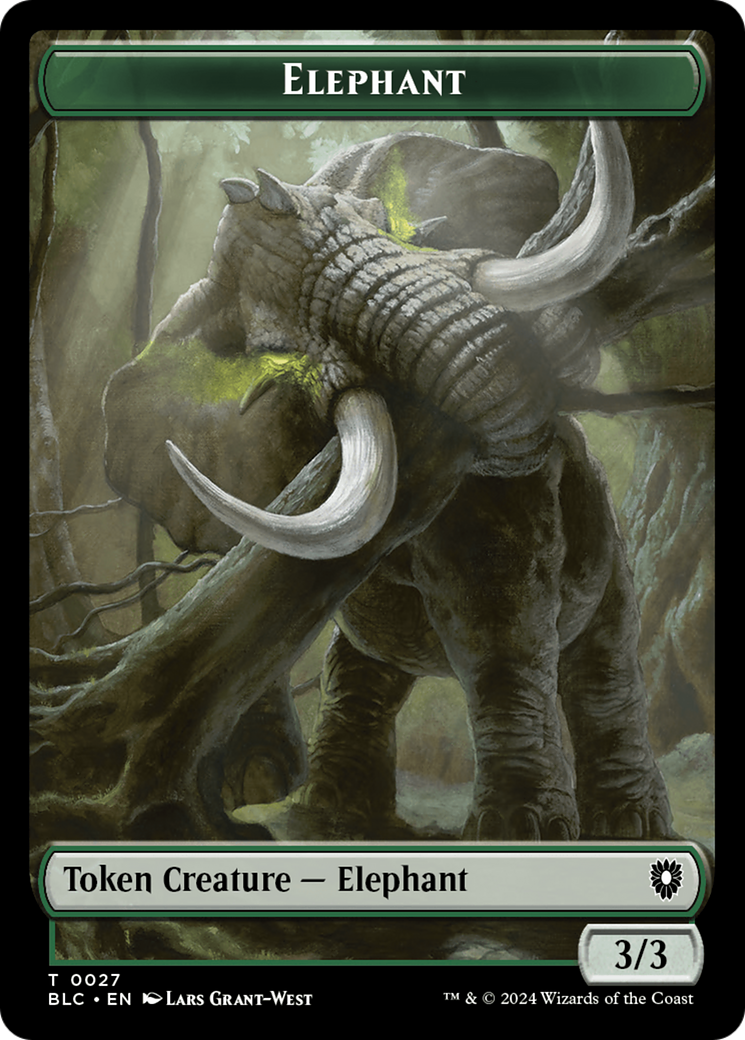 Image of Elephant (TBLC-027) - Bloomburrow Commander Tokens