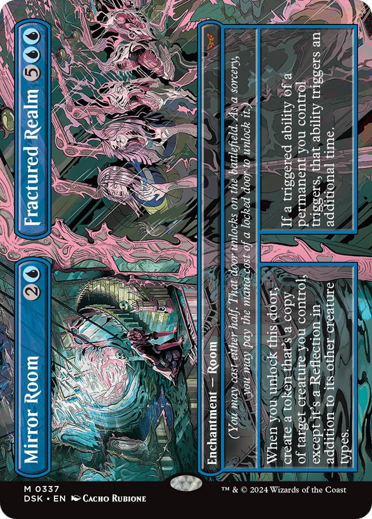 Image of Mirror Room // Fractured Realm (Borderless) (DSK-337) - Duskmourn: House of Horror (Borderless) Foil