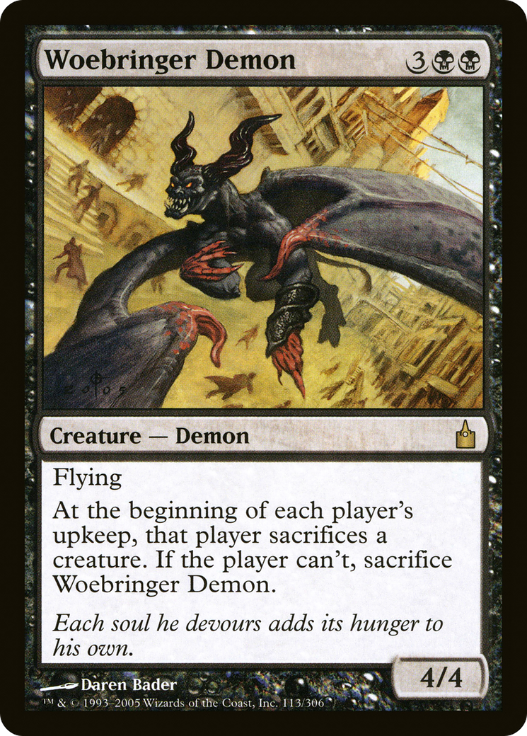 Image of Woebringer Demon (RAV-113) - Ravnica: City of Guilds Foil