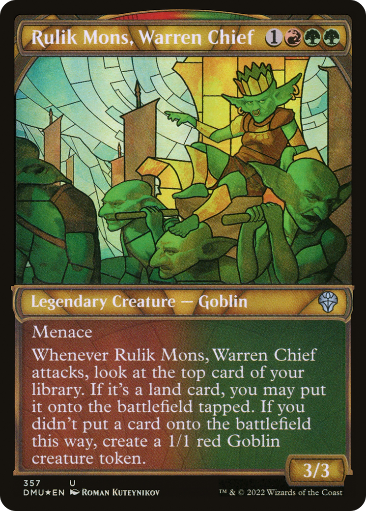 Image of Rulik Mons, Warren Chief (Textured Foil) (DMU-357) - Dominaria United: (Showcase) Foil
