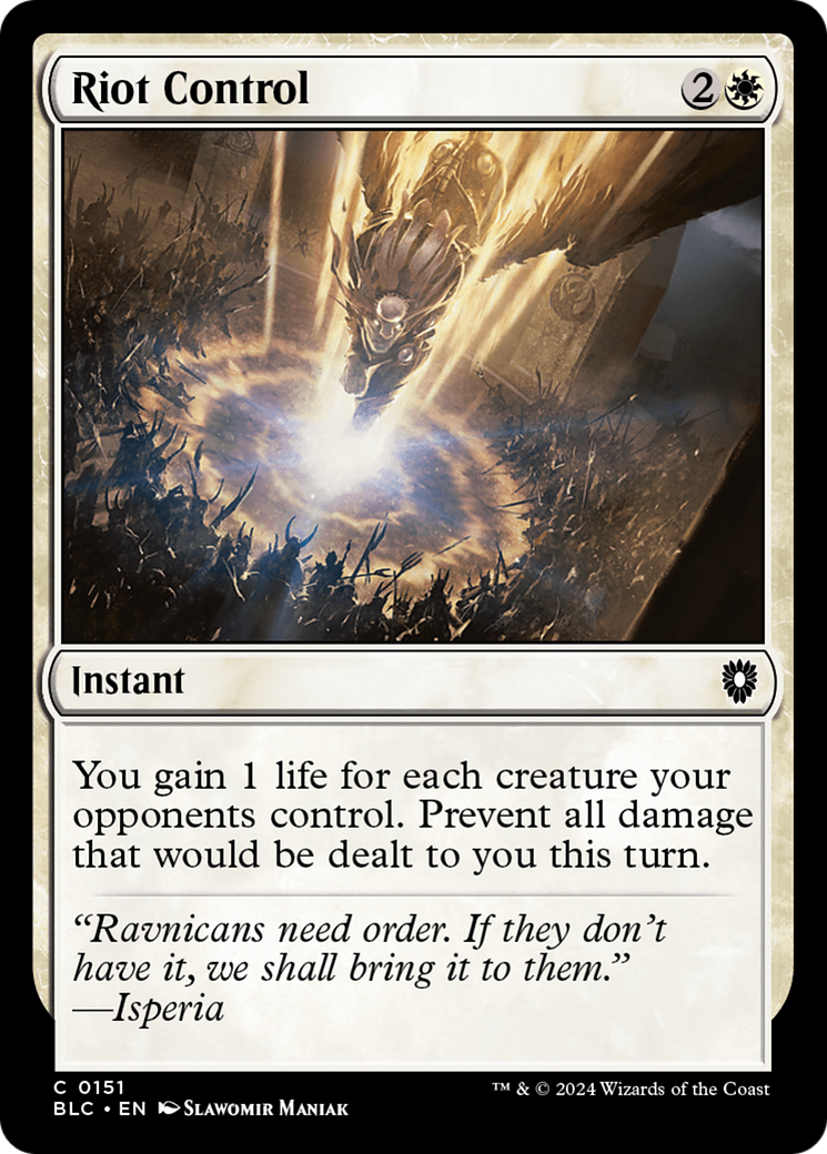 Image of Riot Control (BLC-151) - Bloomburrow Commander