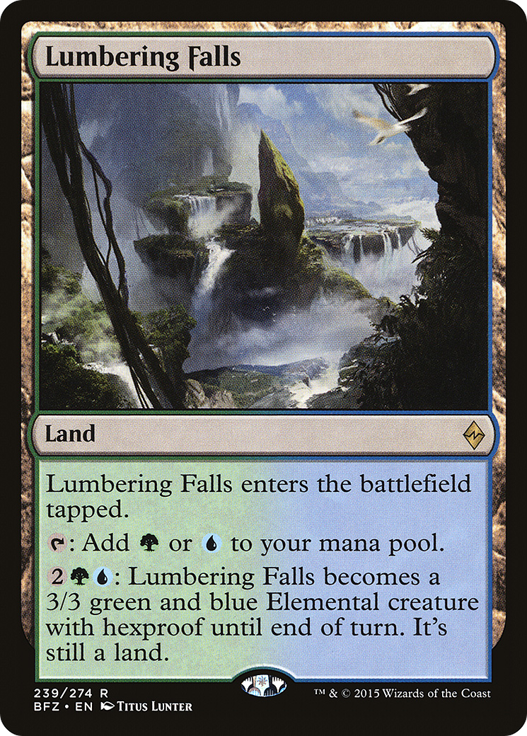Image of Lumbering Falls (BFZ-239) - Battle for Zendikar Foil