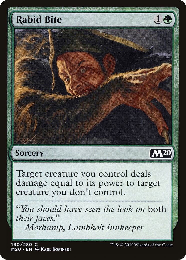 Image of Rabid Bite (M20-190) - Core Set 2020 Foil