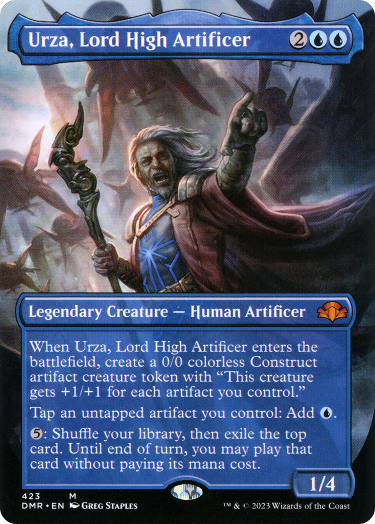 Image of Urza, Lord High Artificer (Borderless) (DMR-423) - Dominaria Remastered (Borderless)