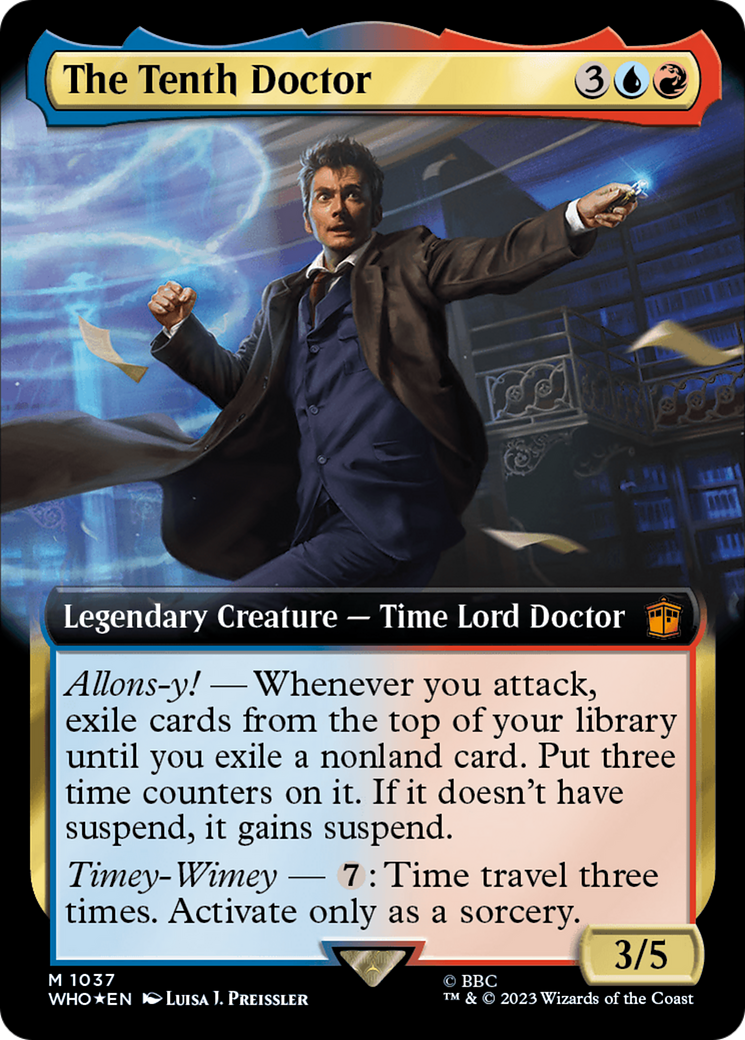 Image of The Tenth Doctor (Extended Art) (Surge Foil) (WHO-1037) - Doctor Who: (Extended Art) Foil
