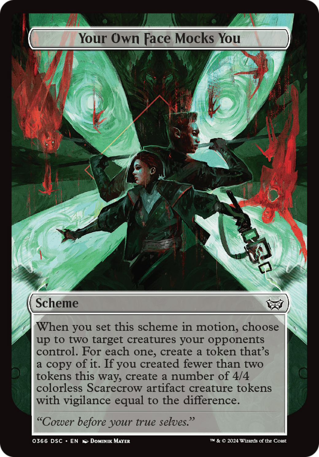 Image of Your Own Face Mocks You (Full Art) (A:DSC-366) - Duskmourn: House of Horror Commander