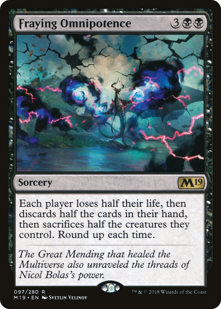 Image of Fraying Omnipotence (M19-097) - Core Set 2019 Foil