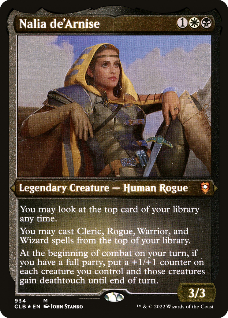 Image of Nalia de'Arnise (CLB-934) - Commander Legends: Battle for Baldur's Gate Etched Foil