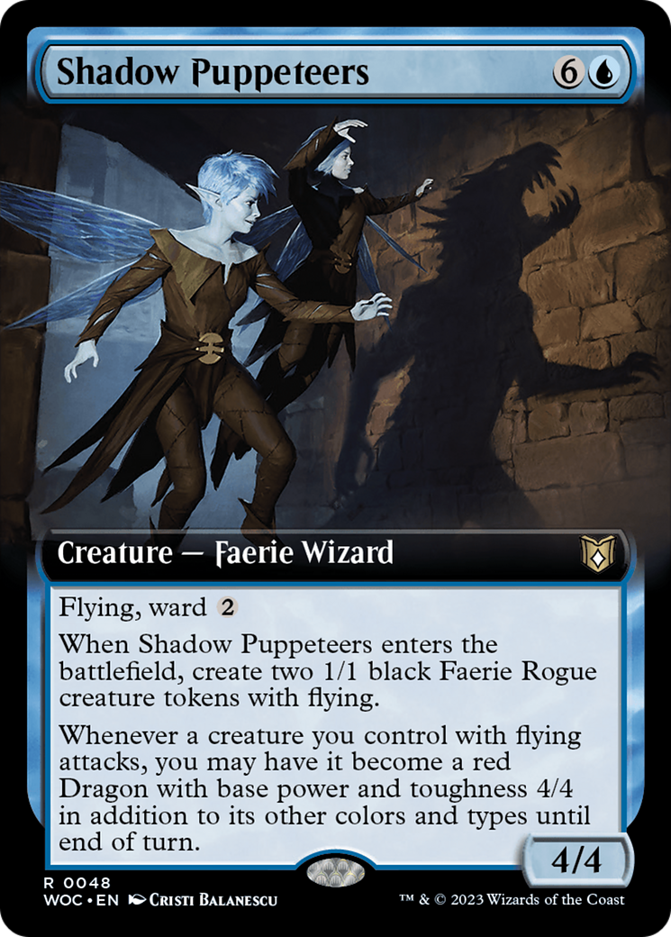 Image of Shadow Puppeteers (Extended Art) (WOC-048) - Wilds of Eldraine Commander: (Extended Art)