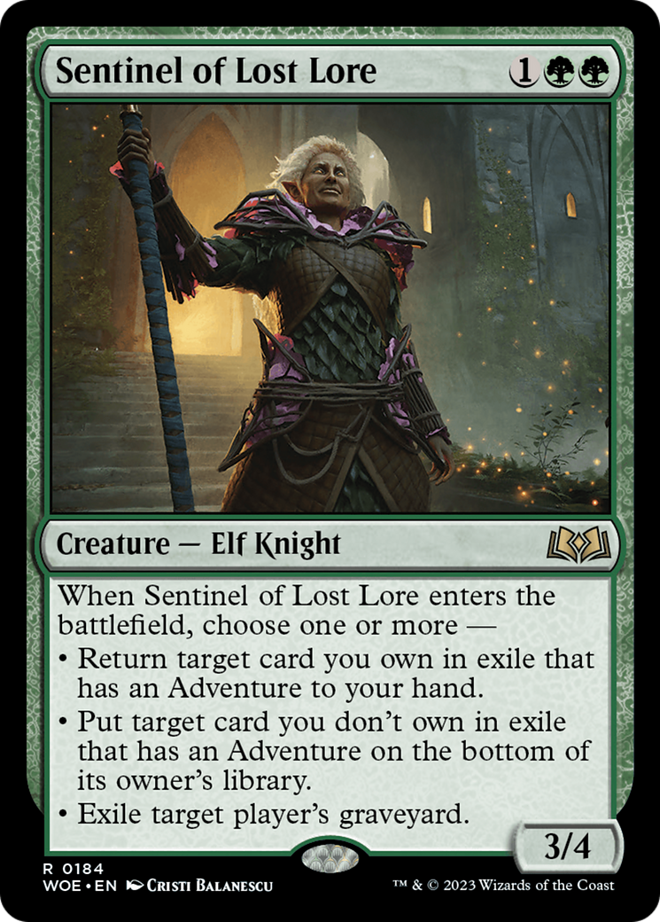 Image of Sentinel of Lost Lore (WOE-184) - Wilds of Eldraine