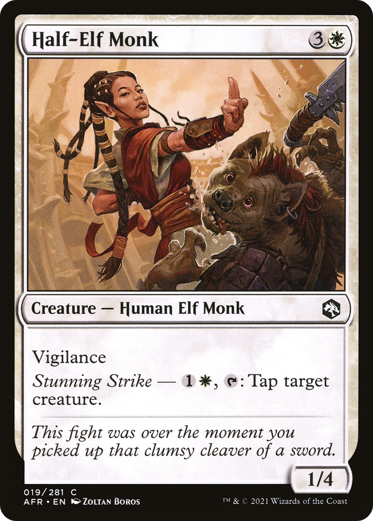 Image of Half-Elf Monk (AFR-019) - Adventures in the Forgotten Realms