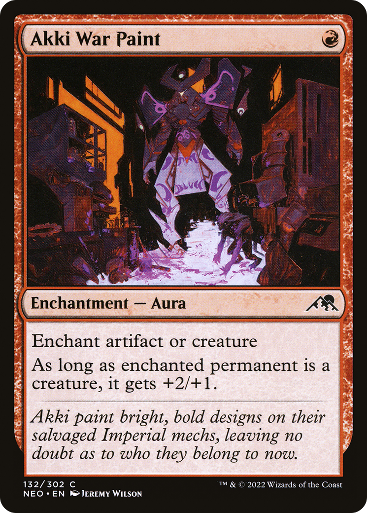 Image of Akki War Paint (NEO-132) - Kamigawa: Neon Dynasty Foil