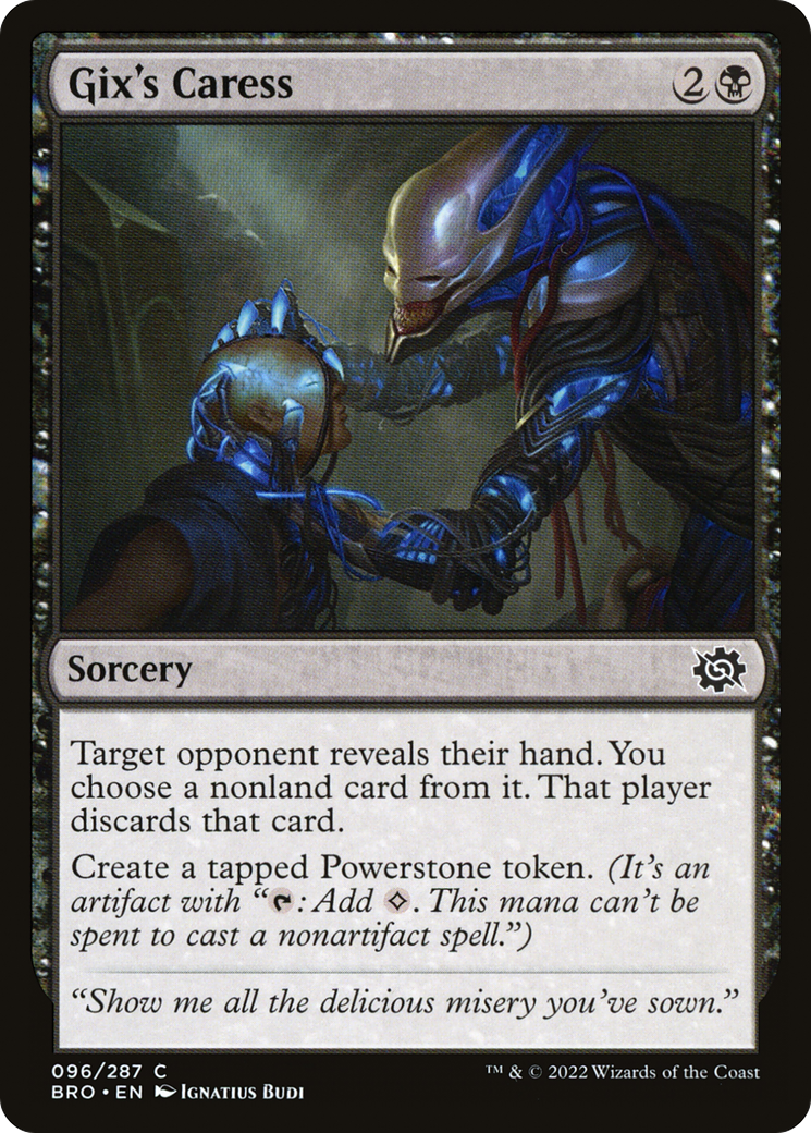 Image of Gix's Caress (BRO-096) - The Brothers' War Foil