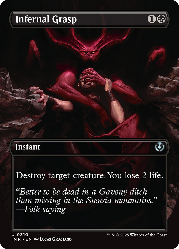 Image of Infernal Grasp (Borderless) (INR-310) - Innistrad Remastered (Borderless)