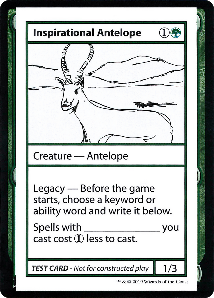 Image of Inspirational Antelope (No PW Symbol) (CMB1-) - Mystery Booster Playtest Cards 2021
