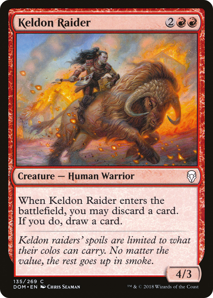 Image of Keldon Raider (DOM-135) - Dominaria Foil