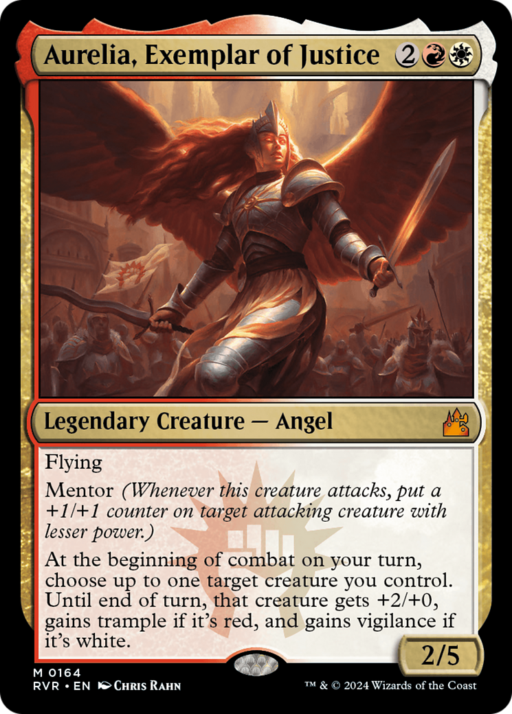 Image of Aurelia, Exemplar of Justice (RVR-164) - Ravnica Remastered Foil