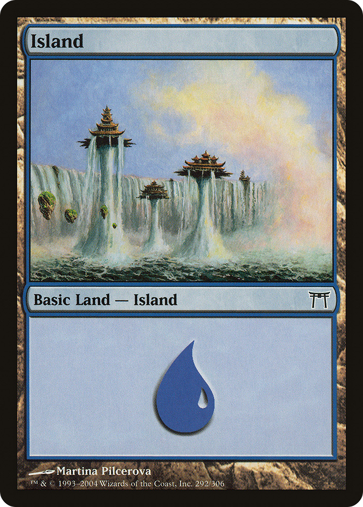 Image of Island (292) (CHK-292) - Champions of Kamigawa Foil