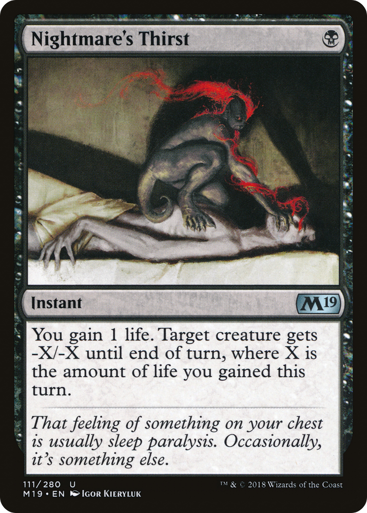 Image of Nightmare's Thirst (M19-111) - Core Set 2019