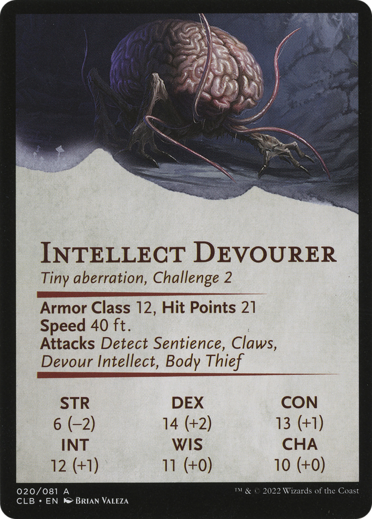 Image of Intellect Devourer // Intellect Devourer (ACLB-020) - Battle for Baldur's Gate Art Series (Borderless) Foil