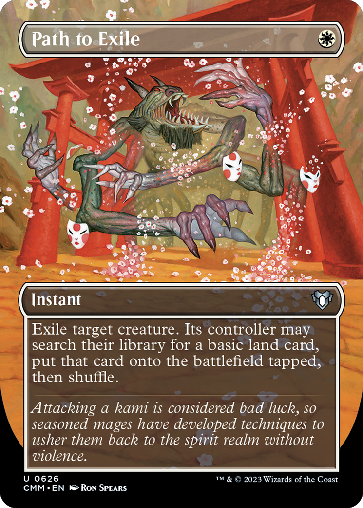 Image of Path to Exile (Borderless) (CMM-626) - Commander Masters (Borderless) Foil