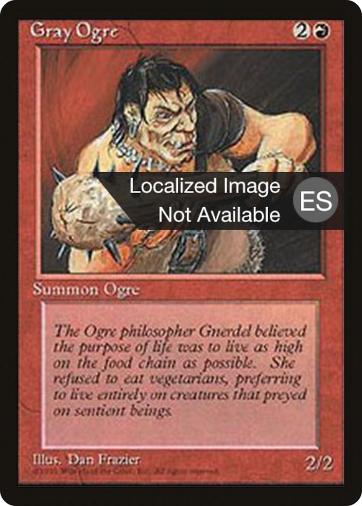 Image of Gray Ogre (4BB-) - Fourth Edition Foreign Black Border